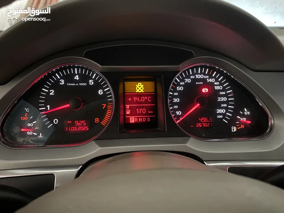 Audi A6 2009 وارد شركة نقل فل كامل فحص نظيف بسعر 7200