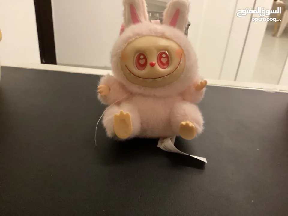 LABUBU light pink “have a seat” collection toy labubu with name card DADA