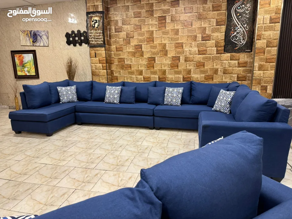 طقم كنب 11مقعد. كوالتي. عالي مصنوع من اجود انواع الخشب السويد الصلد بالكامل اسفنج عالي
