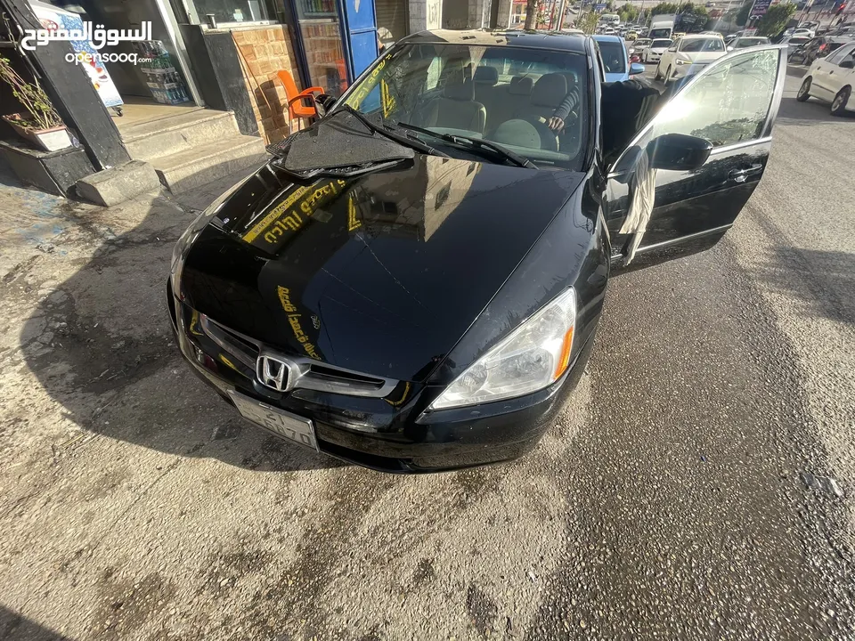 هوندا اكورد 2003 بنزين اصلي صيانة كاملة لون اسود ملوكي بدون حوادث داخل الاردن سعر حررررررررق