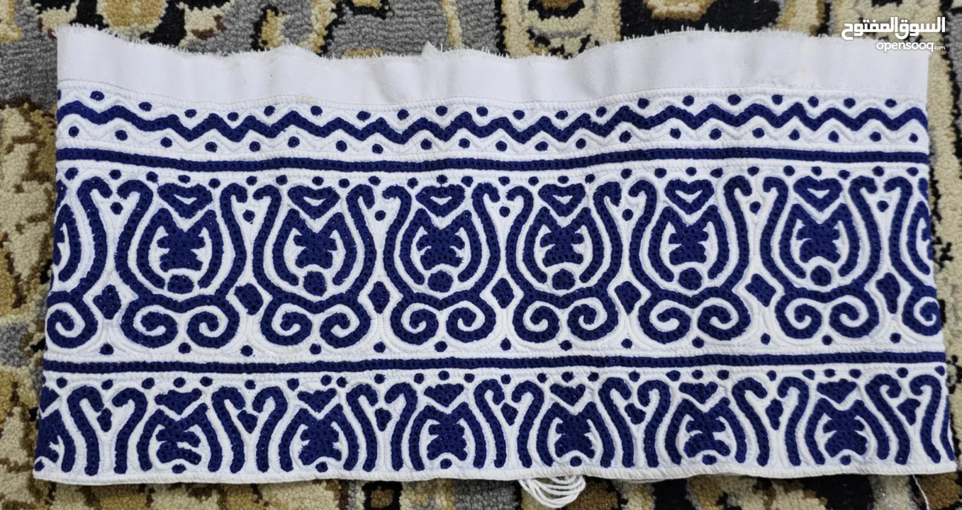 كمة عمانية جديدة وخياطة يد (نجم) ولون أزرق مميز