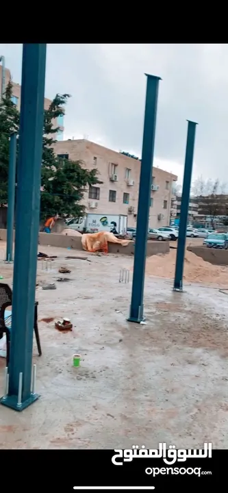 هنجر مطعم او كافيه او منزل)  Structural steel  للبيع .جديد ، لم يستعمل .. H ,90 kilograms ل  وزن كل