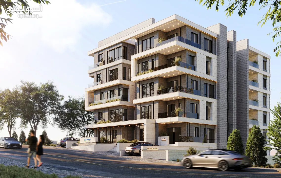 شقة 124 متر مع حديقة 90 متر للبيع في الشرفة بالقرب من شارع القدس و المدرسة الانجليزية و المجمع الطبي