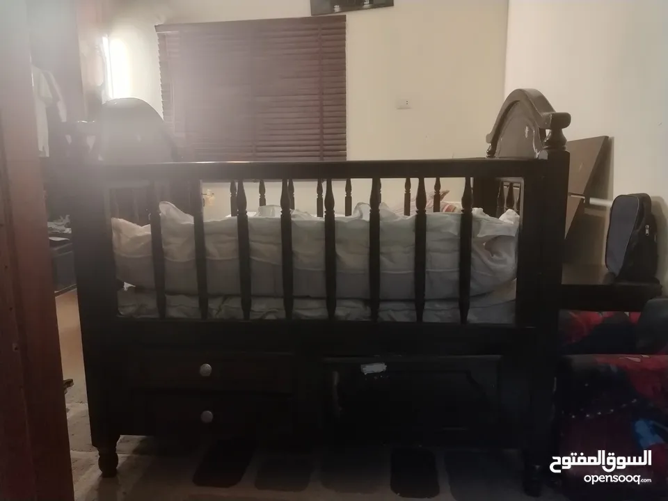 تخت بيبي خشب زان
