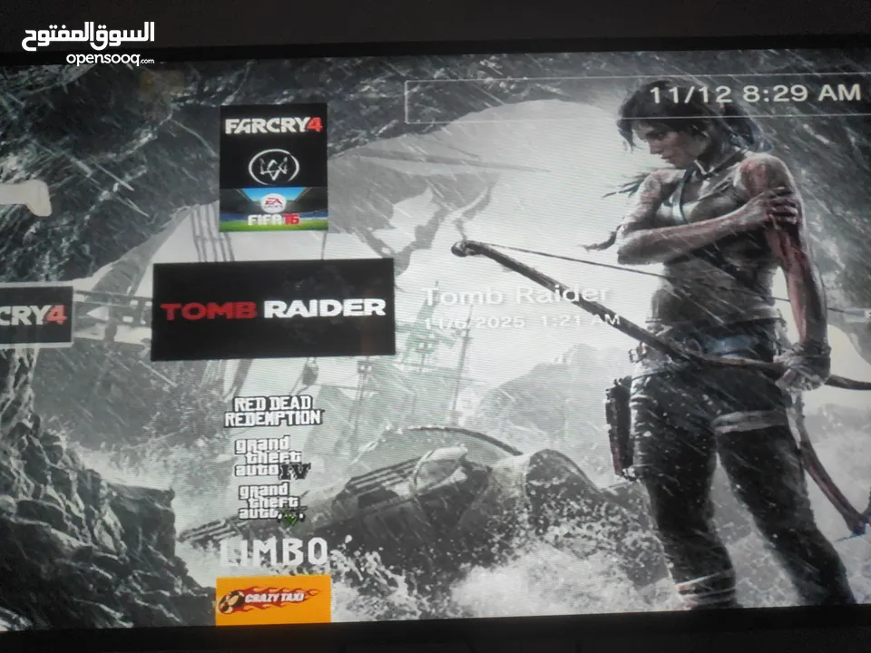 PS3 Slim (بلاستيشن 3 سليم) مُهكَّر 150GB + يد أصلية + 11 لعبة