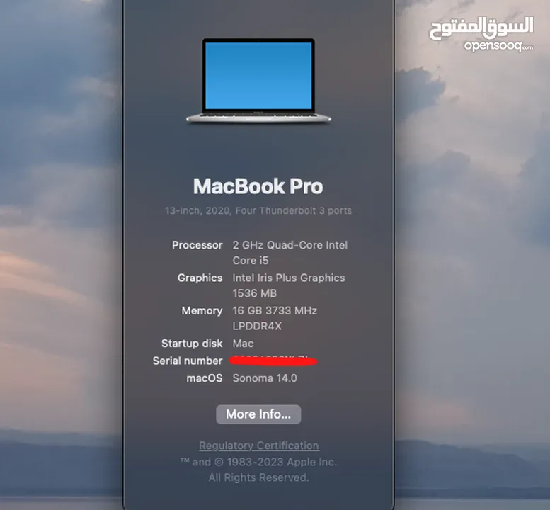 Macbook Pro 2020 16GB