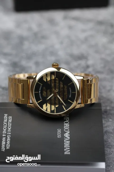 امبوريو ارماني نبض جوده عاليه فل تختيم حزام ستانلستيل ضدد الصدئ مع علبه وكيس وكرت الكفاله