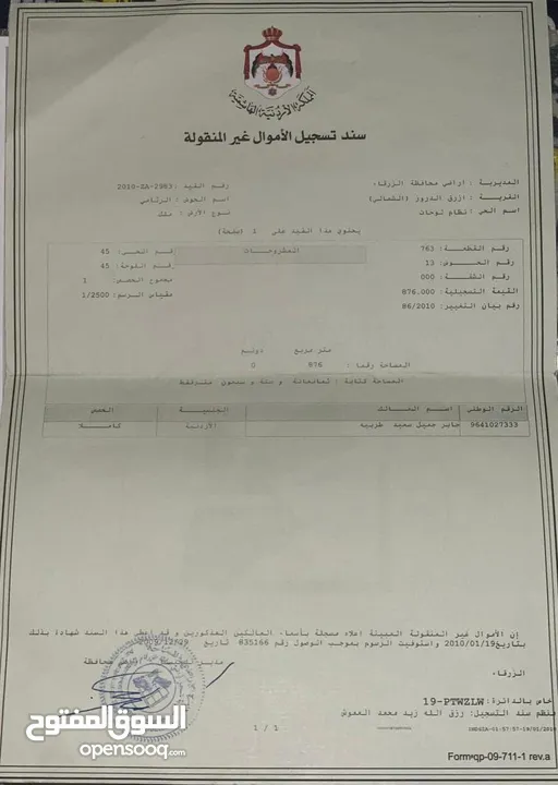 ارض للبيع الازرق