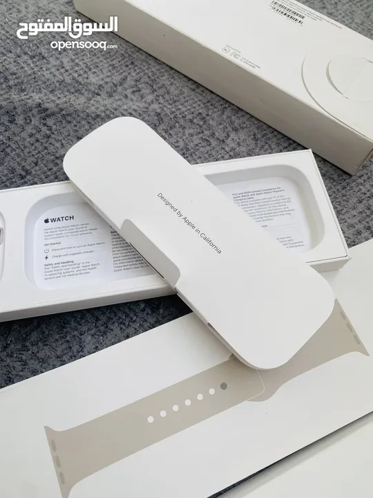 Apple Watch Series 9 45M starlight  كفالة شغالة 21/8/2025