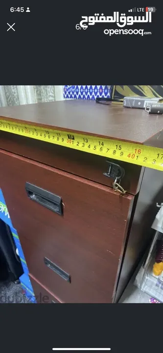 Office file drawer with lock