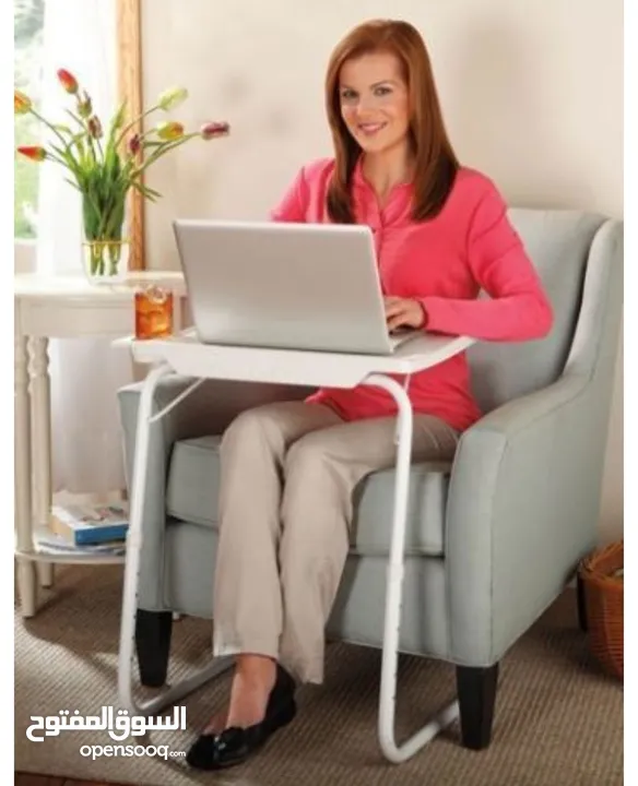 طاولة اكل متحركة 52 سم طاولات دراسه تيبل ميت مع حامل كاس و كوب متعددة الاستخدامات Folding Portable T