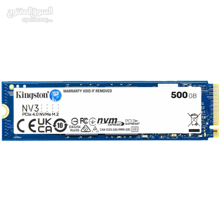 500GB KINGSTON NV3 M.2 NVME 3D NAND 75X SPEED DESKTOP - LAPTOP GAMING SSD