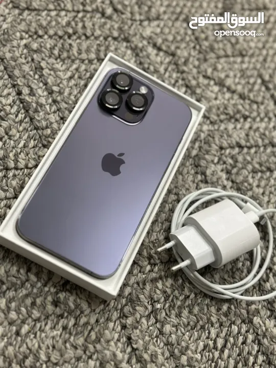 iPhone 14 Pro Max  256g بطارية 87  مش مفتوح ولا مصلح  موجود بالخليل