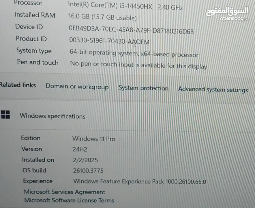 لابتوب Victus HP gamimg corei5 الجيل الرابع عشر استعمال شهرين فقط، من اقوى اجهزة ال gaming والتصميم