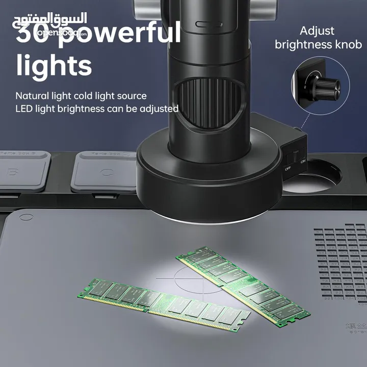 ميكروسكوب مع شاشة حجم كبير 7 انش7" Full Focus HD Electron Microscope, 12 Million Pixels, Touch Butto