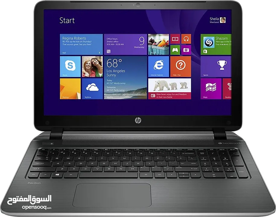 اللابتوب hp i7 شاشة 17" قوي جداً. برامج التصميم والديزاين و العاب