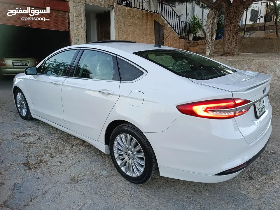 فورد فيوجن تيتانيوم 2018 Ford Fusion Titanium white  اعلى مواصفات نظيفه جدا استخدام شخصي ماشيه 96000