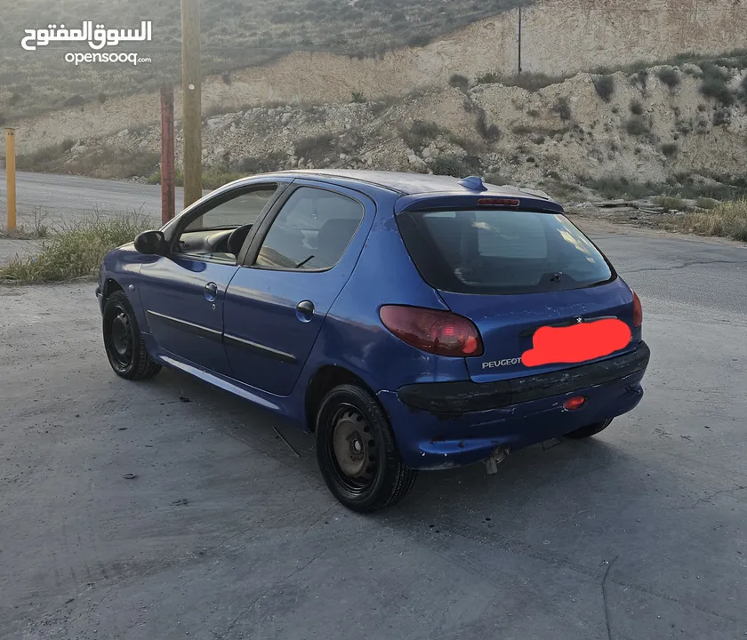 بيجو 206 ..2006 ..جير عادي ..بنزين  ماتور 1400