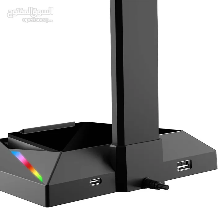 Meetion U003 RGB Stand For Gaming Headphone حامل قاعدة سماعات مضاءة مع مداخل