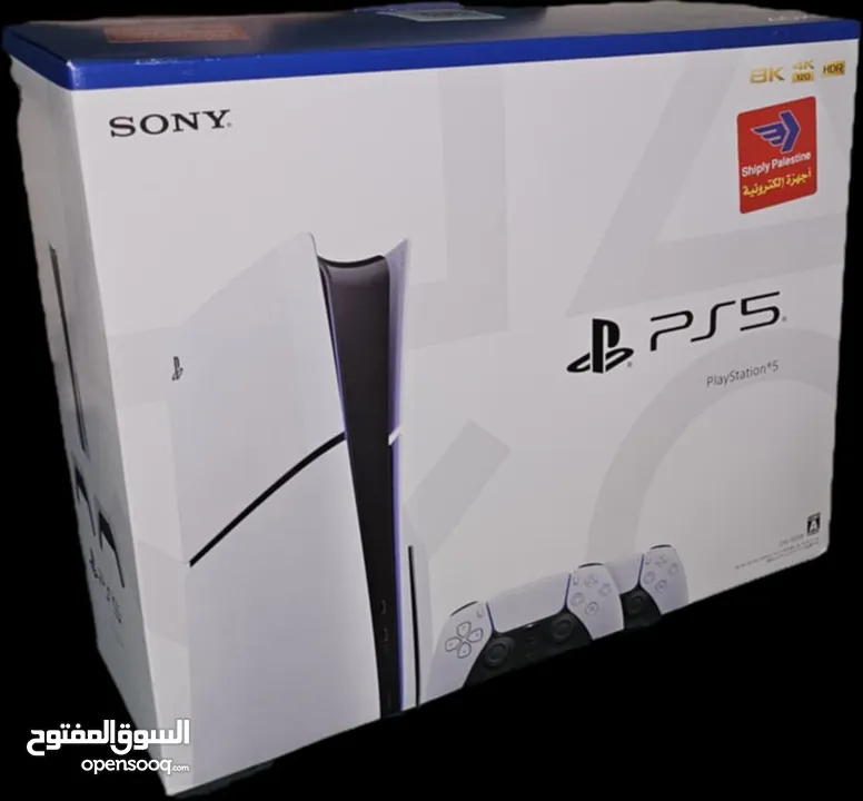 بلايستيشن فايف سلم مستعمل مع ايدتين (Playstation 5 slim used) PS5 Slim Cd