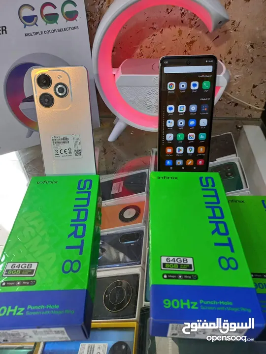 جهاز جديد بالكرتونة Smart 8 رام 4 جيجا 64 مكفول سنة متوفر توصيل