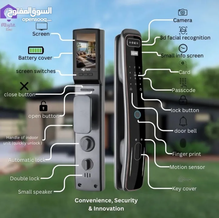 قفل ذكي للأبواب من شركة 8byte للحلول الذكية