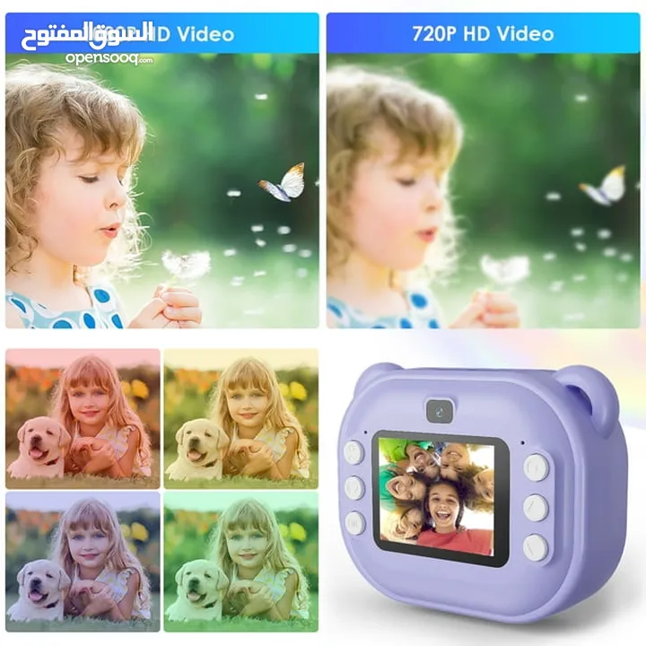 كاميرا الاطفال شحن طباعه صور فوريه بالابيض والاسود صور تذكاريه العاب يمكن اضافه ميموري كارد