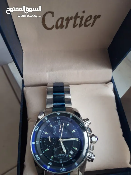 1,Cartier silver with luxury blue lining chain strap.  2, Cartier gold body chain strap