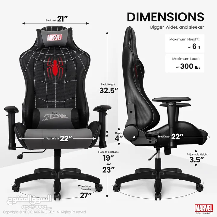 Marvel Avengers Gaming Chair Desk Office Computer Racing Chairs كرسي مارفل سبايدر مان جديد