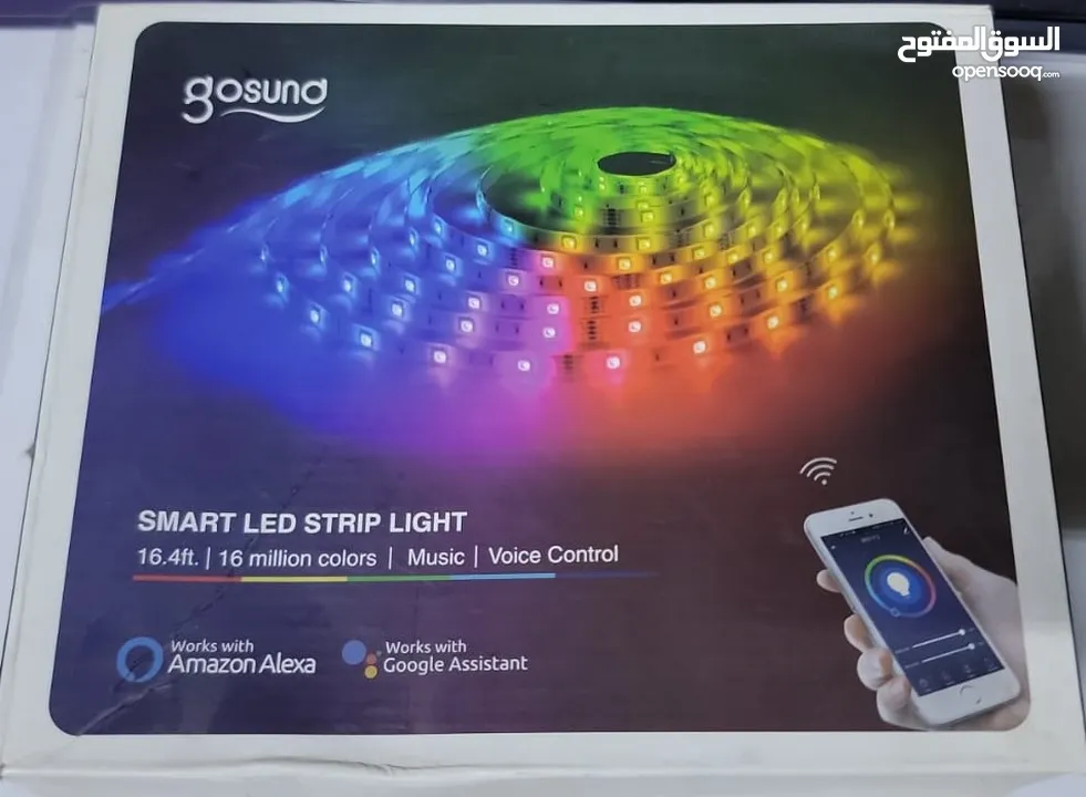 Gosund Smart LED Strip Lights with Music Sync, Alexa and Google Home Compatible, 16.4ft RGB Color