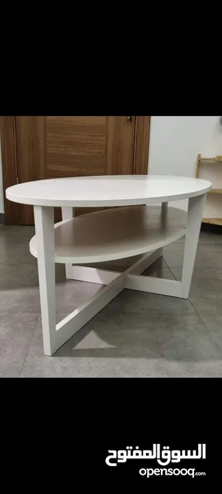 IKEA WHITE COFFEE TABLE OVAL