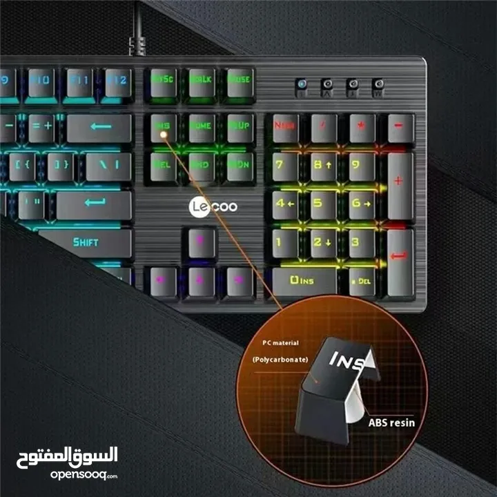 لوحة مفاتيح كيبورد اصلي لأجهزة الكومبيوتر LECOO BY LENOVO GK302 BLUE SWITCH USB WIRED KEYBOARD