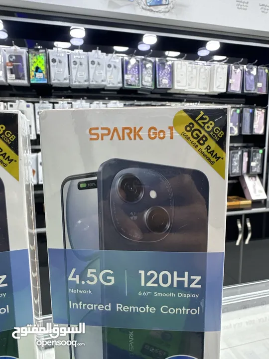 Tecno spark go1   ‎سعة التخزين الداخلية (128GB)