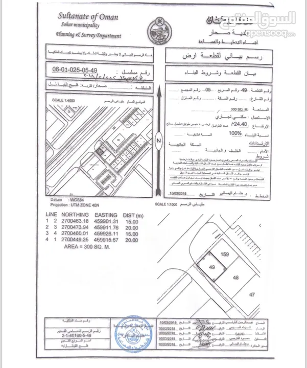 فرصه من ذهب ارض تجاريه في صحار (فلج القبائل)