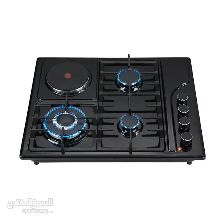 طباخ غاز وكهربا StarLux لون اسودطباخ غاز وكهربا StarLux لون سلفر .