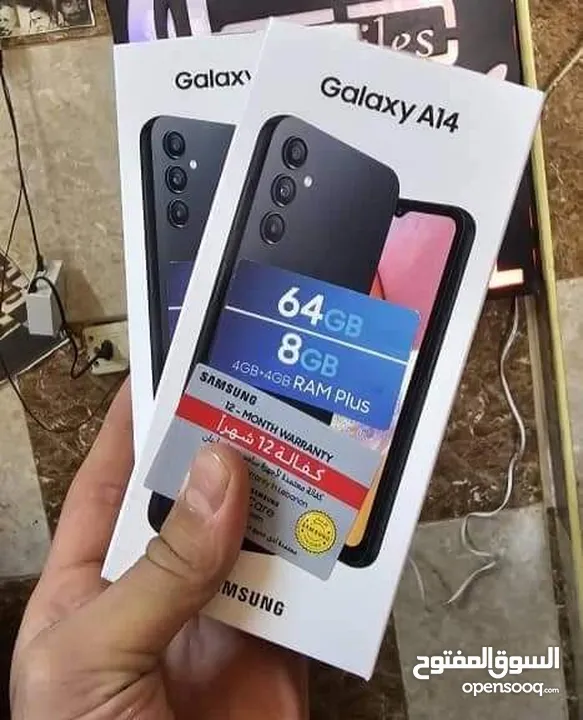 مستعمل اخو الجديد Samsung A14 رام  8 جيجا 64 و  128 اغراضة والكرتونة الأصلية متوفر توصيل