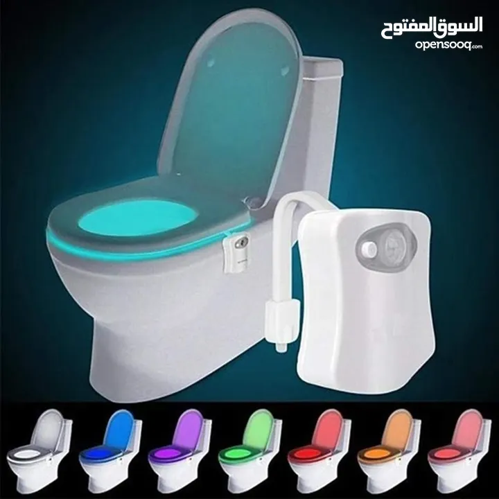 جهاز حساس استشعار الاقتراب و اضاءه 8 الوان الوان  عند دخول الحمام   بشكل ذاتي