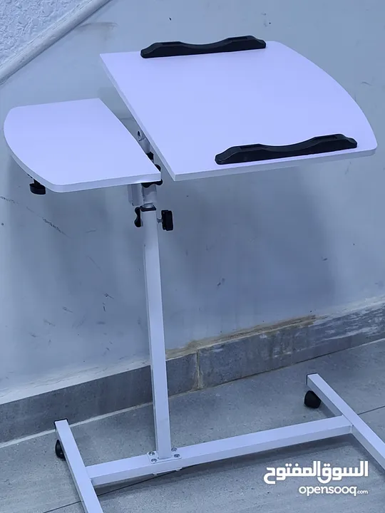 طاولات لابتوب مكتب متحركة بجميع التصاميم خشب قاعدة حديد بعجلات Laptop Desk متوفر بالوان Table mate