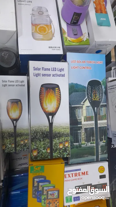 مصباح شعلة اللهب على الطاقة الشمسية 3  احجام متوفر بأقل الأسعار