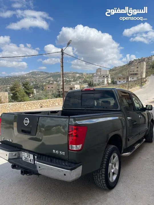 للبيع او البدل بكم نيسان تيتان بنزين فورويل شغال فتحة قناص مرخص Nissan titan  قابل للتقسيط دفعة