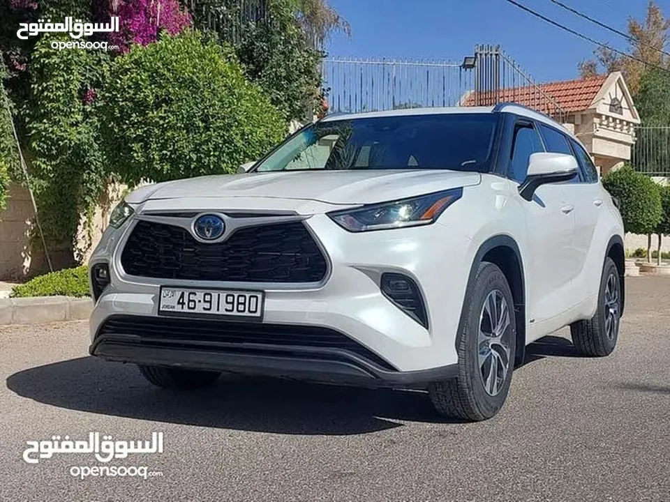 تويوتا هايلاندر 2021 فحص 2 جيد فل الفل بفتحه لون ابيض لؤلؤي بسعر مغري قابل للبدل