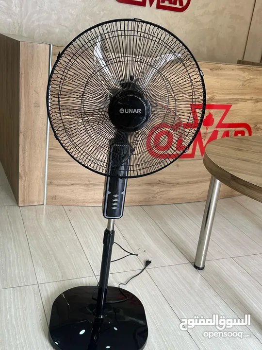 مروحه SUNAR ستاند 18 انش متوفره بعده الوان الاسود- البيج- الابيض فقط ب 22 شامل التوصيل لجميع المناطق