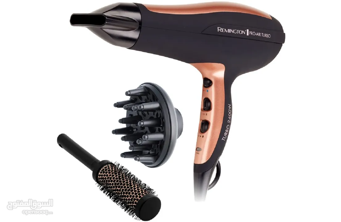 سشوار شعر أمريكي أصلي ماركة (REMINGTON)+ فرشاة