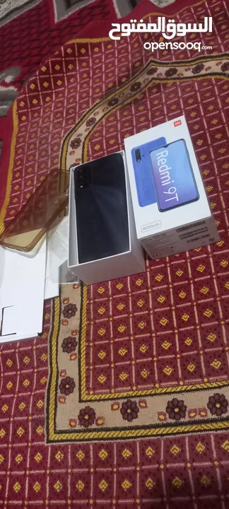 تلفون Realme  9T مساحه 128 رام 6 معاها الكرتونه والضمان البطاريه 6000مللي امبير. 18 فلت تدعم الشحن ا