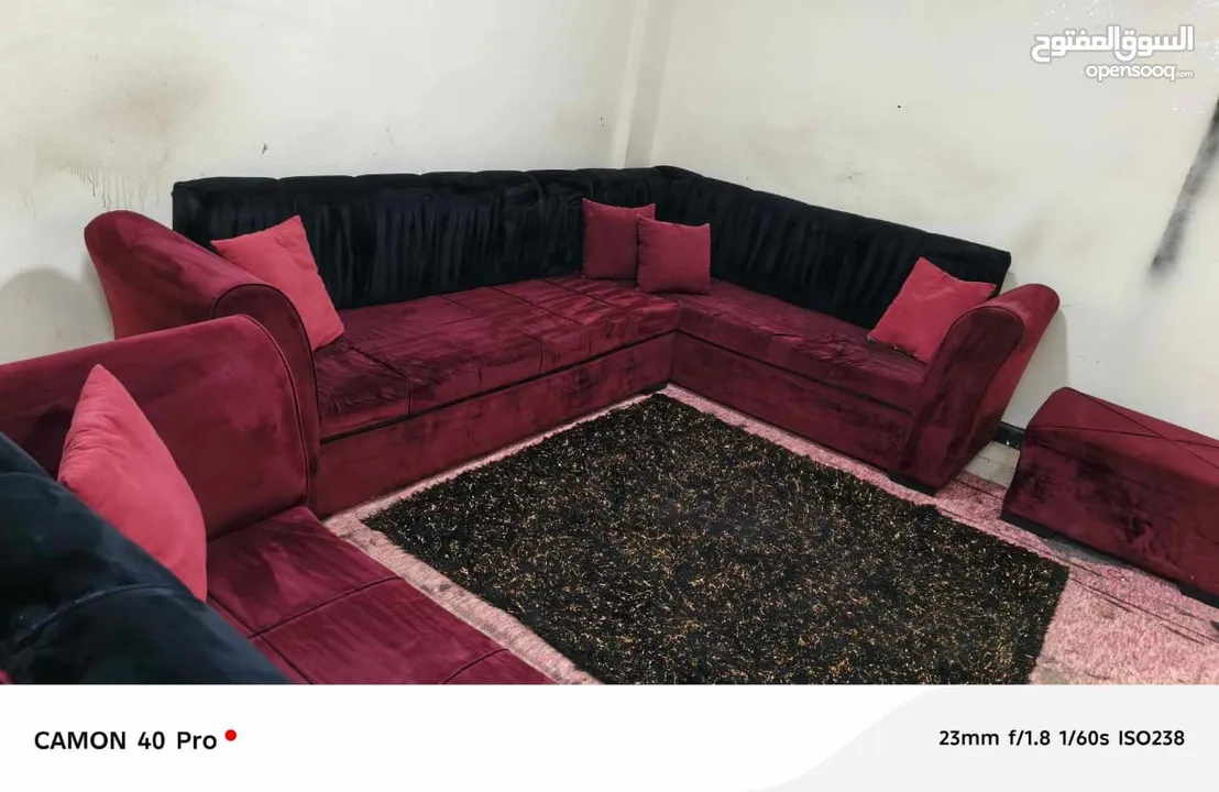 اسم المنتج: كورنر عدد المقاعد: 9 سعر المنتج:  90 دينار +بفه هدية   نوع الخشب: