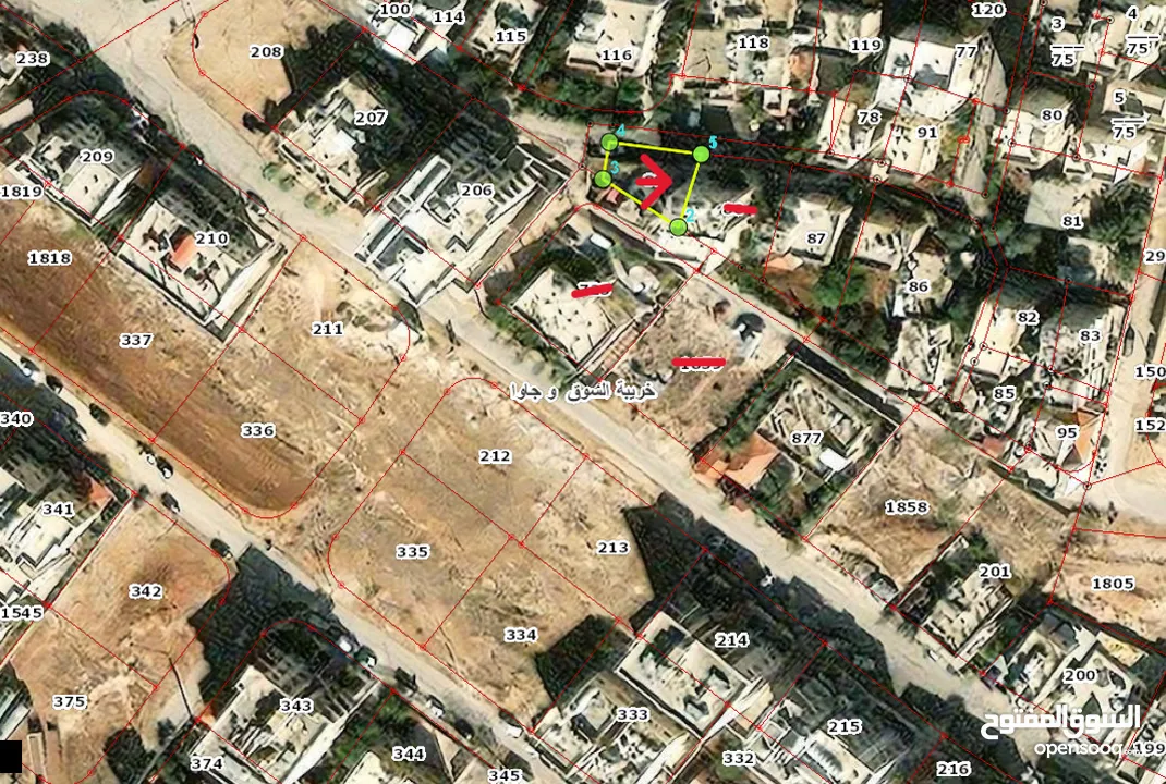 للبيع قطعة ارض من اراضي جنوب عمان خربة السوق منطقة سكنية