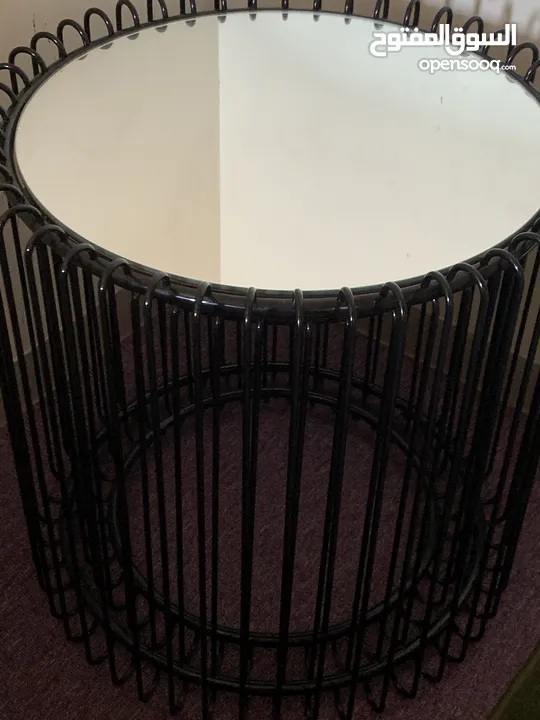 2pc Mirrored (Side)Table