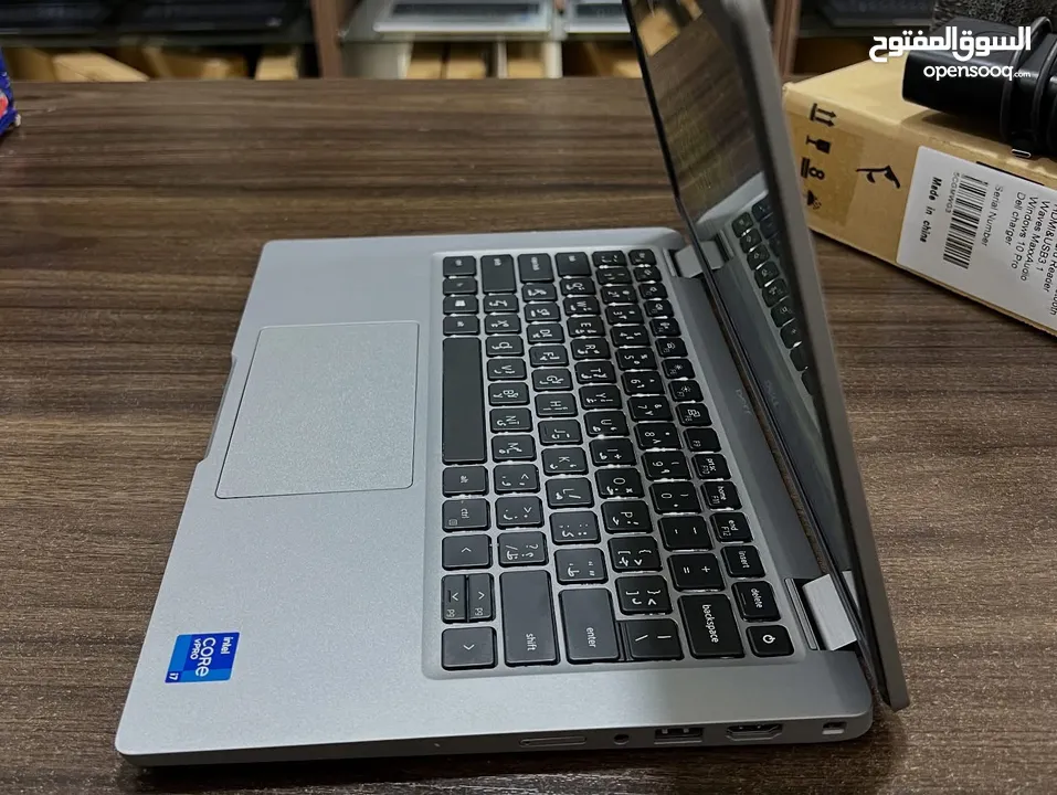 لابتوب ديل لاتيتيود جيل 11 معالج core i7 شاشة لمس لون سلفر مميز بصمة للوجه  Ram 16 - SSD 512