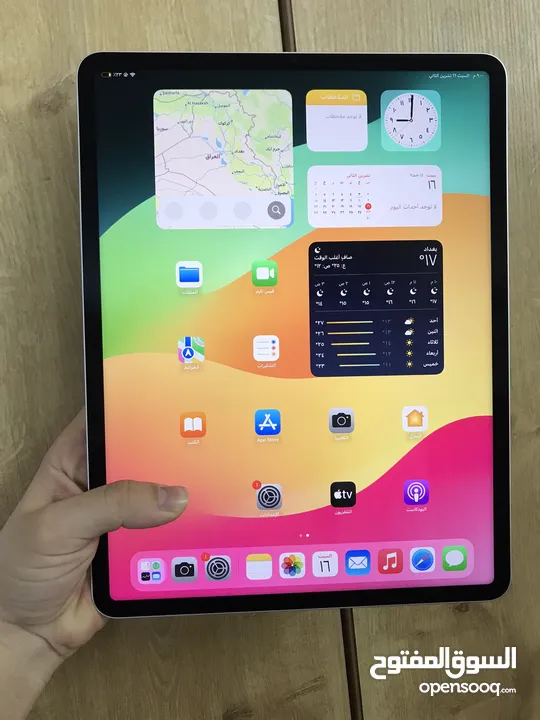 ‎‏ipad Pro 12.9 M2 256GB ‎مستخدم داخل الضمان بطارية 100