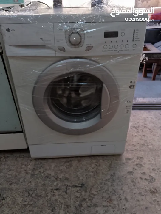 غسالات فل اتوماتيك 7ك بوش ألماني وAEGأمريكي وسامسونج وإل جي كوري لون أبيض عالفحص٫موجودات بالبقعة